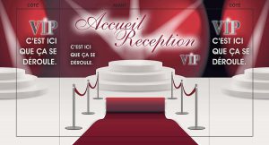 kiosque à 3 panneaux transportables